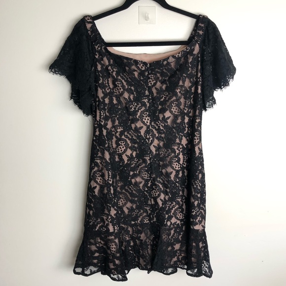 ELIZA J Black Lace Off The Shoulder Dress - Picture 5 of 7